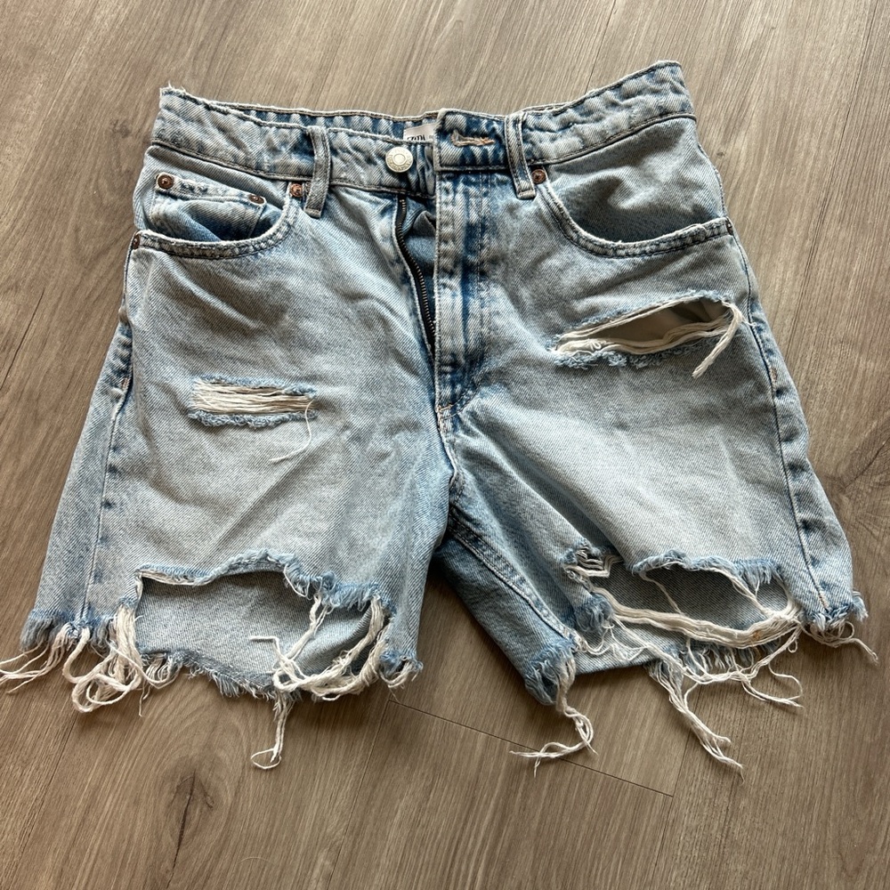 ZARA Denim Shorts- Longer Length